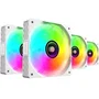 MARS GAMING Kit 4 Ventiladores PC Auxiliar MF-SI4KIT A-RGB Infinity Blanco - 4x Ventiladores Ultrasilenciosos ARGB con Mando a Distancia